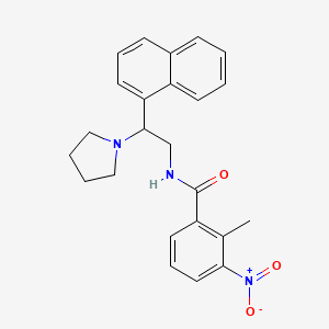 2-methyl-N-(2-(naphthalen-1-yl)-2-(pyrrolidin-1-yl)ethyl)-3-nitrobenzamide