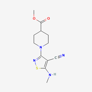 Methyl 1-[4-cyano-5-(methylamino)-3-isothiazolyl]-4-piperidinecarboxylate
