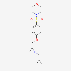 4-[4-[[1-(Cyclopropylmethyl)aziridin-2-yl]methoxy]phenyl]sulfonylmorpholine