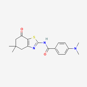 molecular formula C18H21N3O2S B2521588 N-(5,5-dimethyl-7-oxo-4,5,6,7-tetrahydrobenzo[d]thiazol-2-yl)-4-(dimethylamino)benzamide CAS No. 361168-05-0