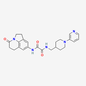 N1-(4-oxo-2,4,5,6-tetrahydro-1H-pyrrolo[3,2,1-ij]quinolin-8-yl)-N2-((1-(pyridin-3-yl)piperidin-4-yl)methyl)oxalamide