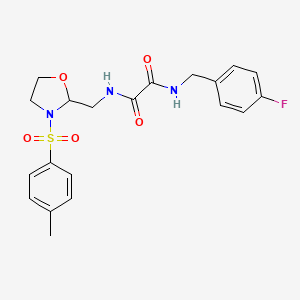 N1-(4-fluorobenzyl)-N2-((3-tosyloxazolidin-2-yl)methyl)oxalamide