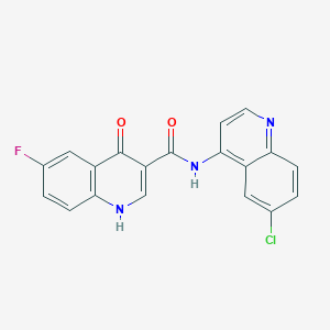 N-(6-chloroquinolin-4-yl)-6-fluoro-4-hydroxyquinoline-3-carboxamide