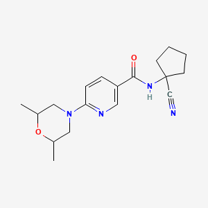 N-(1-Cyanocyclopentyl)-6-(2,6-dimethylmorpholin-4-yl)pyridine-3-carboxamide