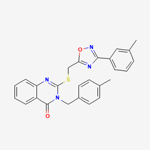 3-(4-methylbenzyl)-2-(((3-(m-tolyl)-1,2,4-oxadiazol-5-yl)methyl)thio)quinazolin-4(3H)-one