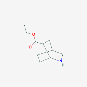molecular formula C10H17NO2 B2521626 Ethyl 2-azabicyclo[2.2.2]octane-6-carboxylate CAS No. 1857835-98-3