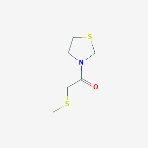 2-Methylsulfanyl-1-(1,3-thiazolidin-3-yl)ethanone
