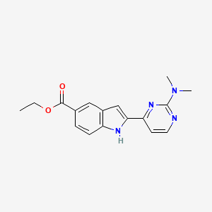 Ethyl 2-(2-(dimethylamino)pyrimidin-4-yl)-1H-indole-5-carboxylate