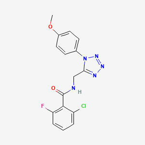 2-chloro-6-fluoro-N-((1-(4-methoxyphenyl)-1H-tetrazol-5-yl)methyl)benzamide