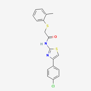 N-[4-(4-chlorophenyl)-1,3-thiazol-2-yl]-2-[(2-methylphenyl)sulfanyl]acetamide