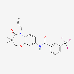 N-(5-allyl-3,3-dimethyl-4-oxo-2,3,4,5-tetrahydrobenzo[b][1,4]oxazepin-8-yl)-3-(trifluoromethyl)benzamide