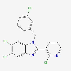 5,6-dichloro-1-(3-chlorobenzyl)-2-(2-chloro-3-pyridinyl)-1H-1,3-benzimidazole