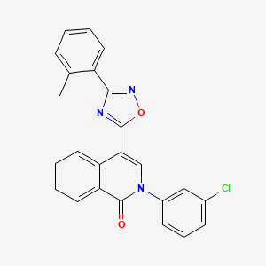 2-(3-chlorophenyl)-4-(3-(o-tolyl)-1,2,4-oxadiazol-5-yl)isoquinolin-1(2H)-one