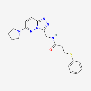 3-(phenylthio)-N-((6-(pyrrolidin-1-yl)-[1,2,4]triazolo[4,3-b]pyridazin-3-yl)methyl)propanamide