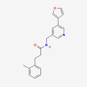 N-((5-(furan-3-yl)pyridin-3-yl)methyl)-3-(o-tolyl)propanamide
