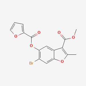 Methyl 6-bromo-5-(furan-2-carbonyloxy)-2-methyl-1-benzofuran-3-carboxylate
