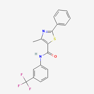 4-methyl-2-phenyl-N-[3-(trifluoromethyl)phenyl]-1,3-thiazole-5-carboxamide