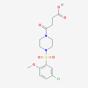 4-[4-(5-Chloro-2-methoxybenzenesulfonyl)piperazin-1-yl]-4-oxobutanoic acid