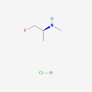 molecular formula C4H11ClFN B2521725 (2S)-1-Fluoro-N-methylpropan-2-amine;hydrochloride CAS No. 2550997-15-2
