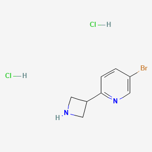 molecular formula C8H11BrCl2N2 B2521730 2-(Azetidin-3-yl)-5-bromopyridine dihydrochloride CAS No. 2490430-17-4