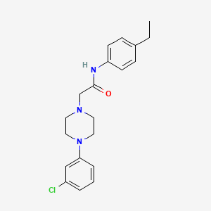 2-[4-(3-chlorophenyl)piperazin-1-yl]-N-(4-ethylphenyl)acetamide