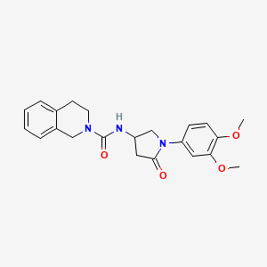 N-(1-(3,4-dimethoxyphenyl)-5-oxopyrrolidin-3-yl)-3,4-dihydroisoquinoline-2(1H)-carboxamide