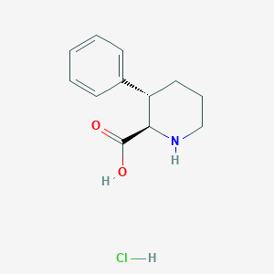 (2R,3S)-3-Phenylpiperidine-2-carboxylic acid;hydrochloride