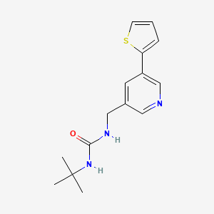 molecular formula C15H19N3OS B2521748 3-tert-butyl-1-{[5-(thiophen-2-yl)pyridin-3-yl]methyl}urea CAS No. 2034597-90-3
