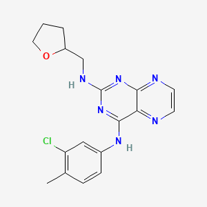 molecular formula C18H19ClN6O B2521761 N4-(3-chloro-4-methylphenyl)-N2-[(oxolan-2-yl)methyl]pteridine-2,4-diamine CAS No. 946218-52-6