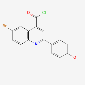 molecular formula C17H11BrClNO2 B2521781 6-Bromo-2-(4-methoxyphenyl)quinoline-4-carbonyl chloride CAS No. 148122-02-5
