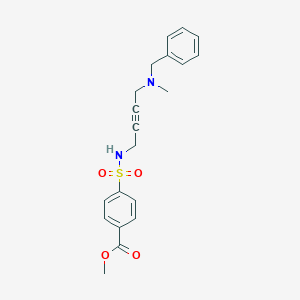 molecular formula C20H22N2O4S B2521782 methyl 4-(N-(4-(benzyl(methyl)amino)but-2-yn-1-yl)sulfamoyl)benzoate CAS No. 1396843-72-3