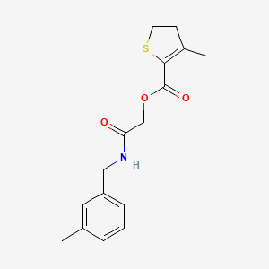 molecular formula C16H17NO3S B2521784 2-((3-Methylbenzyl)amino)-2-oxoethyl 3-methylthiophene-2-carboxylate CAS No. 1291873-99-8