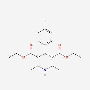 molecular formula C20H25NO4 B2521788 2,6-Dimethyl-4-p-tolyl-1,4-dihydro-pyridine-3,5-dicarboxylic acid diethyl ester CAS No. 36422-59-0