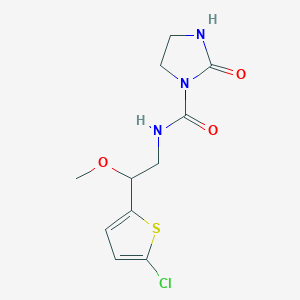 molecular formula C11H14ClN3O3S B2521842 N-[2-(5-chlorothiophen-2-yl)-2-methoxyethyl]-2-oxoimidazolidine-1-carboxamide CAS No. 2034598-34-8