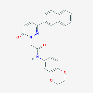 molecular formula C24H19N3O4 B2521932 N-(2,3-dihydro-1,4-benzodioxin-6-yl)-2-[3-(naphthalen-2-yl)-6-oxo-1,6-dihydropyridazin-1-yl]acetamide CAS No. 899753-16-3
