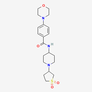molecular formula C20H29N3O4S B2521964 N-(1-(1,1-dioxidotetrahydrothiophen-3-yl)piperidin-4-yl)-4-morpholinobenzamide CAS No. 2034308-20-6