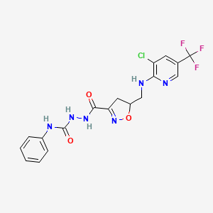 2-{[5-({[3-chloro-5-(trifluoromethyl)-2-pyridinyl]amino}methyl)-4,5-dihydro-3-isoxazolyl]carbonyl}-N-phenyl-1-hydrazinecarboxamide