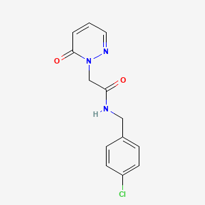 molecular formula C13H12ClN3O2 B2521975 N-(4-chlorobenzyl)-2-(6-oxopyridazin-1(6H)-yl)acetamide CAS No. 1210739-49-3