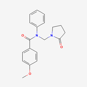 4-methoxy-N-((2-oxopyrrolidin-1-yl)methyl)-N-phenylbenzamide