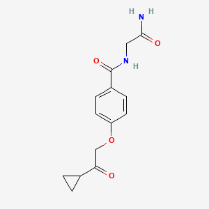 N-(2-amino-2-oxoethyl)-4-(2-cyclopropyl-2-oxoethoxy)benzamide