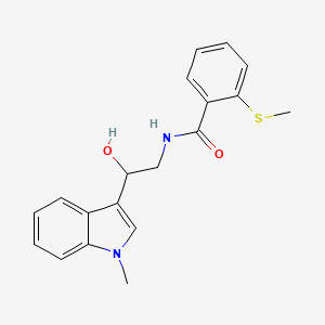 molecular formula C19H20N2O2S B2522085 N-[2-hydroxy-2-(1-methyl-1H-indol-3-yl)ethyl]-2-(methylsulfanyl)benzamide CAS No. 1448076-66-1