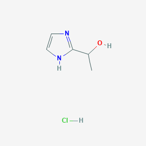 molecular formula C5H9ClN2O B2522124 1-(1H-Imidazol-2-yl)ethanol;hydrochloride CAS No. 2411264-05-4