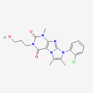 8-(2-chlorophenyl)-3-(3-hydroxypropyl)-1,6,7-trimethyl-1H-imidazo[2,1-f]purine-2,4(3H,8H)-dione