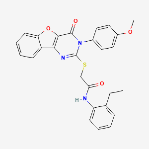 N-(2-ethylphenyl)-2-((3-(4-methoxyphenyl)-4-oxo-3,4-dihydrobenzofuro[3,2-d]pyrimidin-2-yl)thio)acetamide