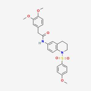 2-(3,4-dimethoxyphenyl)-N-(1-((4-methoxyphenyl)sulfonyl)-1,2,3,4-tetrahydroquinolin-6-yl)acetamide