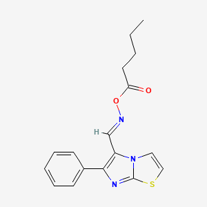 5-{[(Pentanoyloxy)imino]methyl}-6-phenylimidazo[2,1-b][1,3]thiazole