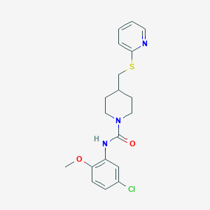 N-(5-chloro-2-methoxyphenyl)-4-((pyridin-2-ylthio)methyl)piperidine-1-carboxamide