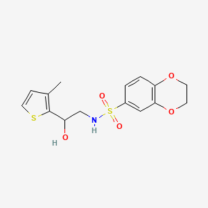 N-(2-hydroxy-2-(3-methylthiophen-2-yl)ethyl)-2,3-dihydrobenzo[b][1,4]dioxine-6-sulfonamide