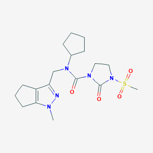 N-cyclopentyl-N-((1-methyl-1,4,5,6-tetrahydrocyclopenta[c]pyrazol-3-yl)methyl)-3-(methylsulfonyl)-2-oxoimidazolidine-1-carboxamide