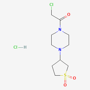 3-[4-(2-Chloroacetyl)piperazin-1-yl]-1lambda6-thiolane-1,1-dione hydrochloride